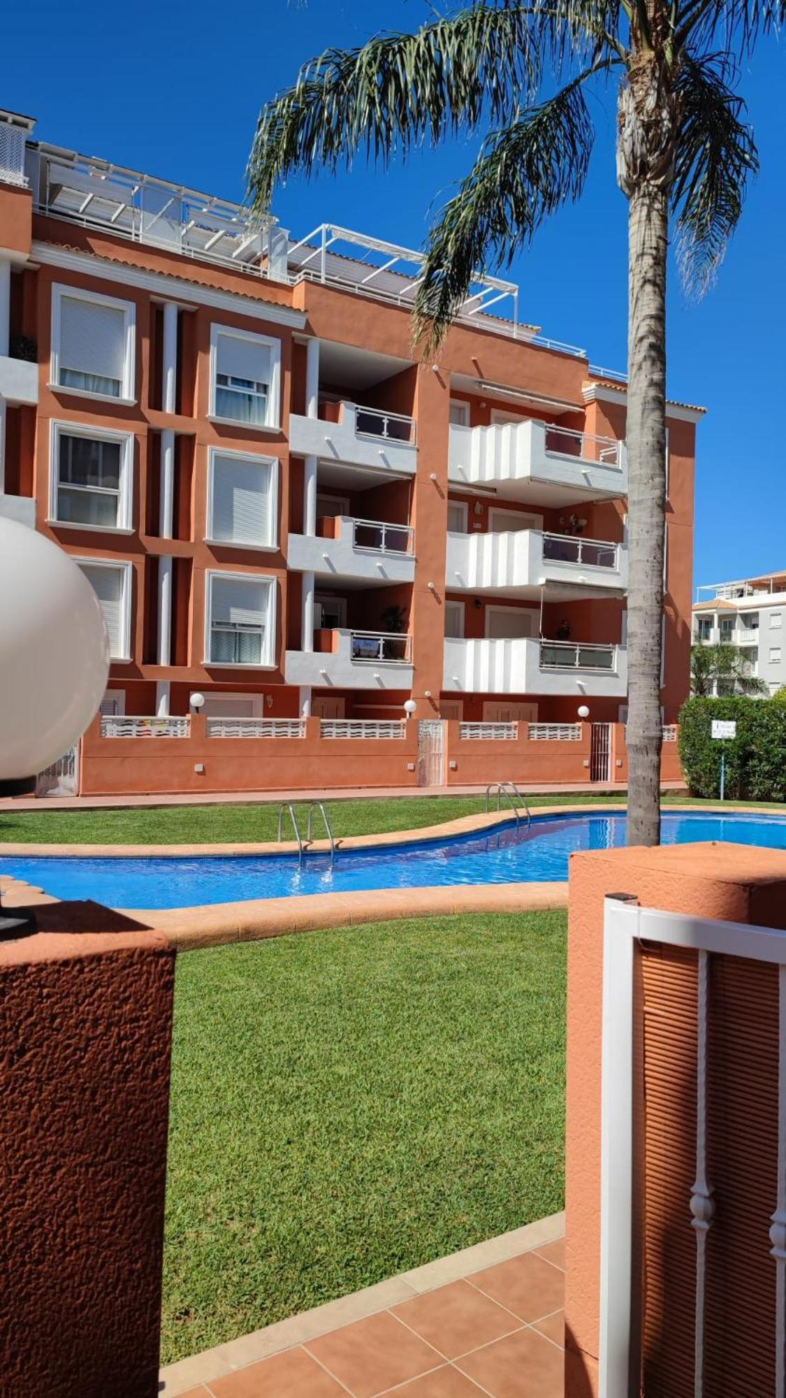 Apartamento Planta Baja Con Piscina Дения Экстерьер фото